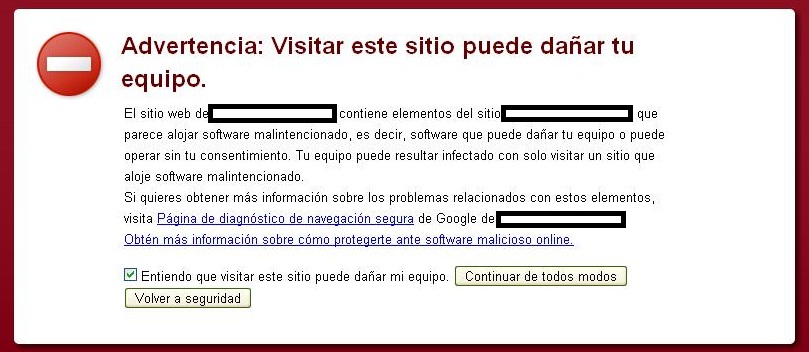 Alerta de Chrome