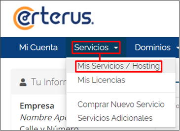 Cambiar password