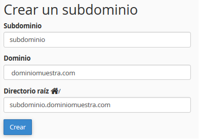 Escribe dominio